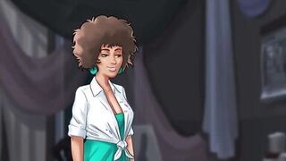 Summertime Saga - Slim Ebony Great Fuck with white Stud Creampied by White Dick - Miss Ross Sex Scenes