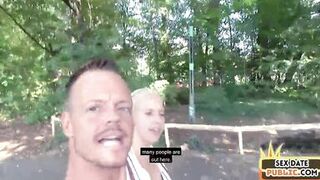 Public amateur MILF fucked outdoor after casting by sex date