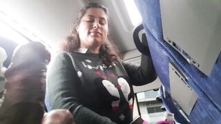 Voyeur seduces Milf to Suck&Jerk his Dick in Bus