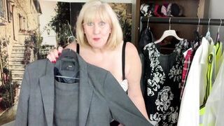 Nasty Big Tit Mature shows off her naughty role play wardrobe and has a filthy Pussy Play. - 5 image