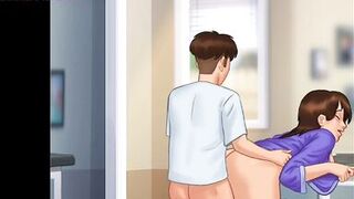 Summertime Saga #140 - Kitchen Sex with Busty MILF Landlady Mature Lady With Big Juggs Enjoy Sex