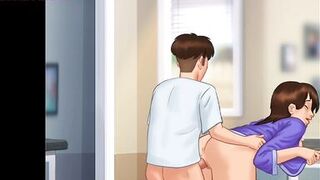 Summertime Saga #140 - Kitchen Sex with Busty MILF Landlady Mature Lady With Big Juggs Enjoy Sex