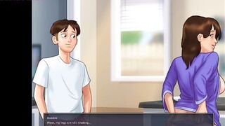 Summertime Saga #140 - Kitchen Sex with Busty MILF Landlady Mature Lady With Big Juggs Enjoy Sex