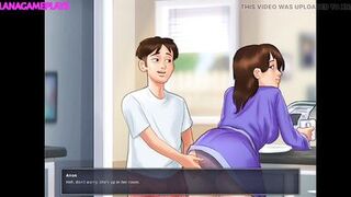 Summertime Saga #140 - Kitchen Sex with Busty MILF Landlady Mature Lady With Big Juggs Enjoy Sex