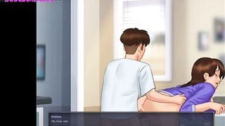 Summertime Saga #140 - Kitchen Sex with Busty MILF Landlady Mature Lady With Big Juggs Enjoy Sex