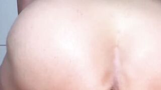 I record my new XXL dildo deep in my wet pussy