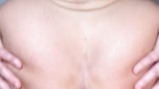 I record my new XXL dildo deep in my wet pussy