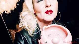 Human ashtray fantasy - I feed your smoking addiction my little hooked piggy