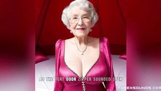 [GRANNY Story] GILF's Night to Remember: Double Penetration in the Tent with two BBCs - 4 image