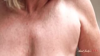 AuntJudysXXX - Busty 61yo Mature Cougar Mrs. Amy Brings Home a Stud From the Club - 14 image