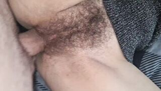 Horny wife jerked off my dick on her dress