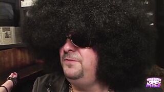 A Blonde Chick with Big Fake Tatas Gets Boinked by the Fat Bar Owner