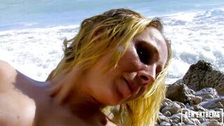 Slut mom picks up a nude fisherman and gets her ass pounded right there on the beach