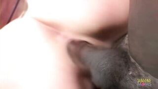 Busty blonde MILF sucking and riding a big black dick - 11 image