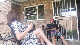 Mutual Masturbation with My Nieghbors Wife Turns Into Outdoor Creampie