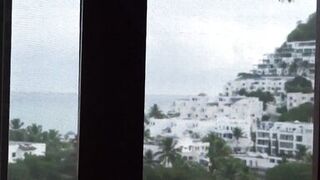 On the beach spying on beautiful stepmother while she rests, big hairy pussy