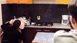 Blindfolded Wife and The Best Friend. Cukold watches his wife being fucked