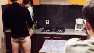 Blindfolded Wife and The Best Friend. Cukold watches his wife being fucked - 11 image