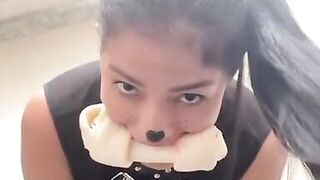 I am my daddy's dog and he walks me around the house, he punishes me and I enjoy what he does to me while I obey him I enjoy his