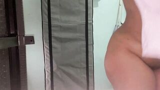 BBW BIG ASS STEPMOTH CHANGES HER CLOTHES IN FRONT OF MIRROR