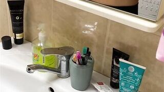 Stepson spies on how a big-boobed stepmom fucks