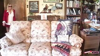 Blonde Catches a Glimpse of a Guys Cock, Masturbates, and Has Anal Sex with Him