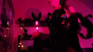 Femdom Mistress Eva Latex Dominatrix Sexy Fetish Big Ass MILF Solo Strap Kink Vinyl Pvc