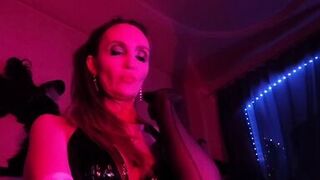 Femdom Mistress Eva Latex Dominatrix Sexy Fetish Big Ass MILF Solo Strap Kink Vinyl Pvc