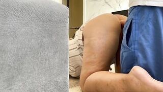 Stepmom changed clothes after sex and got a dick in her mouth and ass again