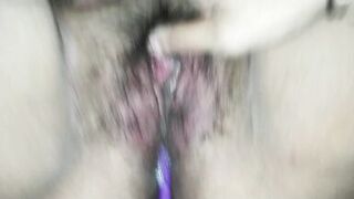 my hairy pussy receives its interactive toy, let's play guys, do you want to have control of it? write me