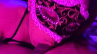 RedFantasies FREEBIES: Threw on my black slutty net outfit and went to suck dick