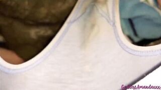 Orgasming in Pussy Cum Stained Blue Panty - 2 image