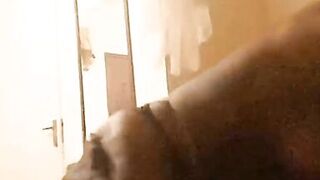 Sexy ebony milf gets cum on ass after riding bbc