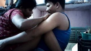 Indian house wife lips kissing ass