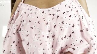 Preparing for my date in a sexy mini dress