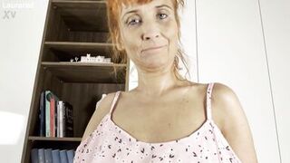 Preparing for my date in a sexy mini dress