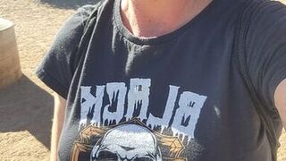 Clit Rubbing Orgasm in the car wash