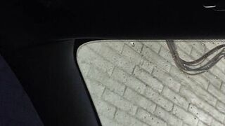 Clit Rubbing Orgasm in the car wash