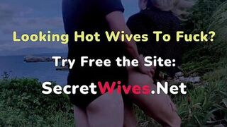 Come here my love and sit on my hard cock, but put it in your ass please, that's it darling, open your buttocks so I can fuck your ass hole, in the meantime you look at this beautiful landscape