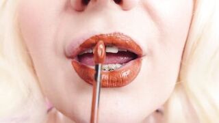 Asmr Video: Lipstick, Mesh Gloves and Lollipop (arya Grander) - 4 image