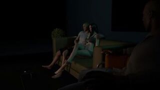 Getting fucked next to husband.