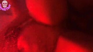 Fucking in Spa Footjob and Creampie for Naughty Busty