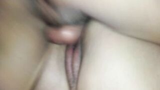 riding my roommie in the living room and cuckold hubby wakes up and takes a look and film how another man creampies me - 14 image