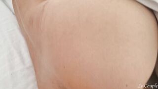 Waking Up My Wife By Spreading Sperm Between Her Legs And Fingering Her Shaved Pussy Until She Moans Loudly