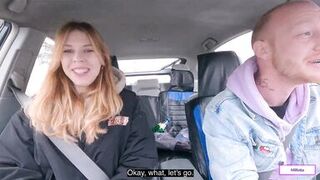 A village hitchhiker girl pays for his fare in kind.