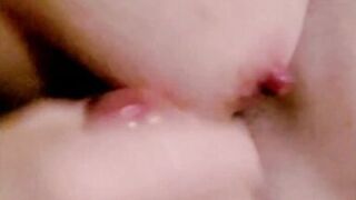 HOT COUPLE SEXTAPE - CLOSE UP POV DOGGYSTYLE RUBBING DICK ON CLIT HANDJOB HUGE CUMSHOT ON NICE BIG TITS - MILF HOT MOM PORNO