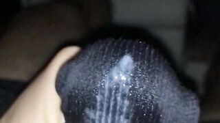 Wife gave used wet panties to masturbate and cum on it