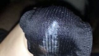 Wife gave used wet panties to masturbate and cum on it