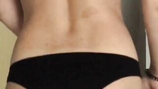 Wife gave used wet panties to masturbate and cum on it