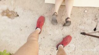 Hot Big Ass Mommy Public Fucks Fast and Hard, Her Pussy is Filled with Cum in an Abandoned Landing!